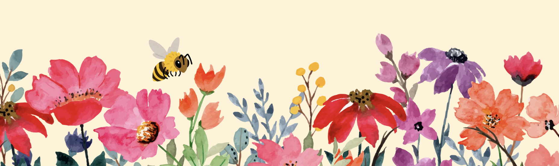 Watercolor wildflowers bij Imkerij an 't Dwingelderveld